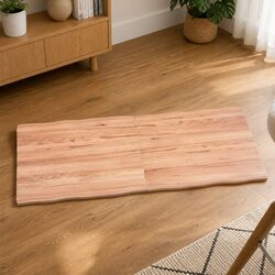 Durable Solid Oak Table Top in Light Brown 140x60cm