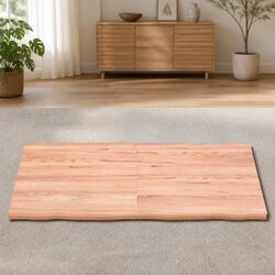 Durable Solid Oak Wood Table Top with Live Edge