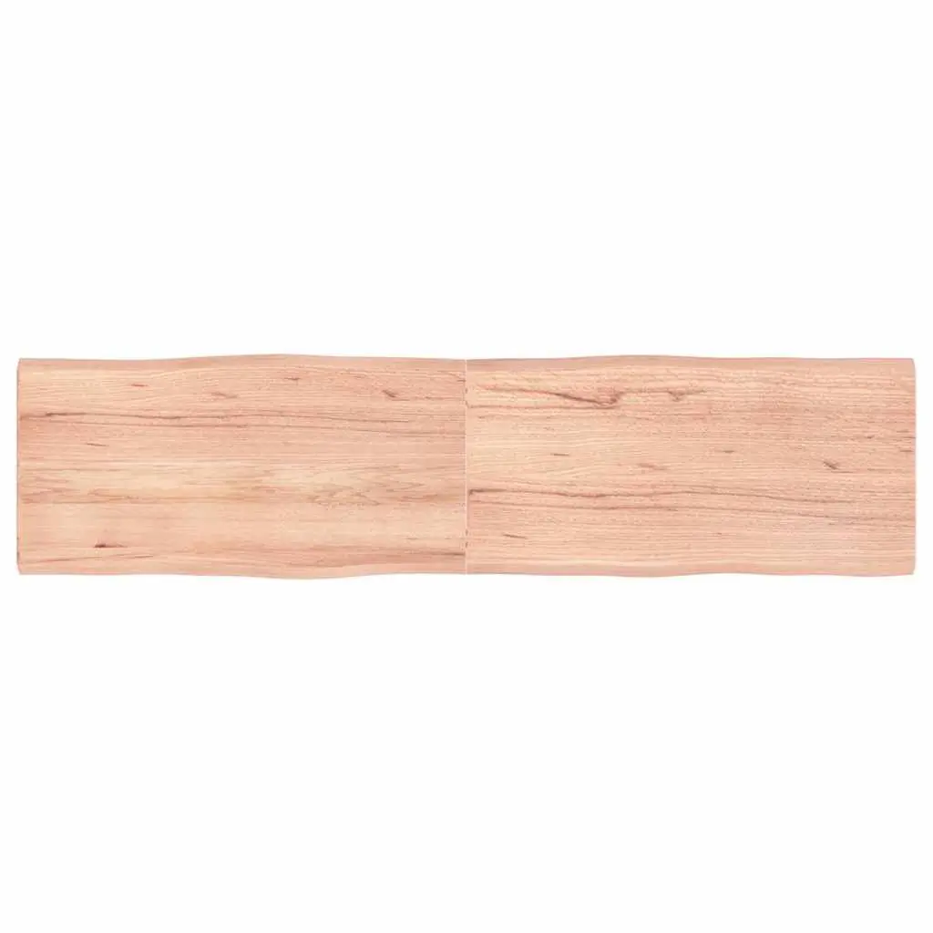 Wooden Table Top Light Brown 160x40cm Solid Oak Live Edge Foldable