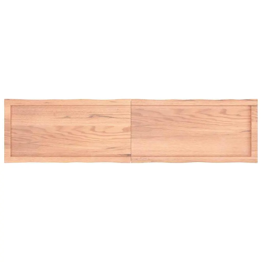 Wooden Table Top Light Brown 160x40cm Solid Oak Live Edge Foldable