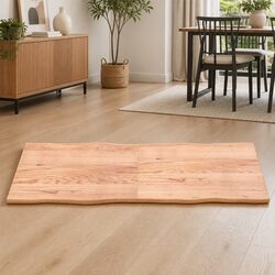 Practical Handcrafted Wooden Table Top with Live Edge
