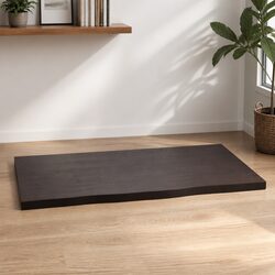 Solid Oak Wood Table Top with Live Edge Design 80x60x2 cm