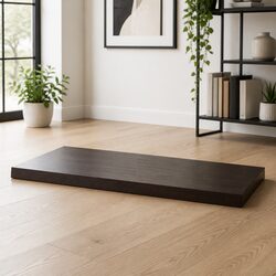 Unique Solid Oak Live Edge Tabletop - Dark Brown 100x60cm