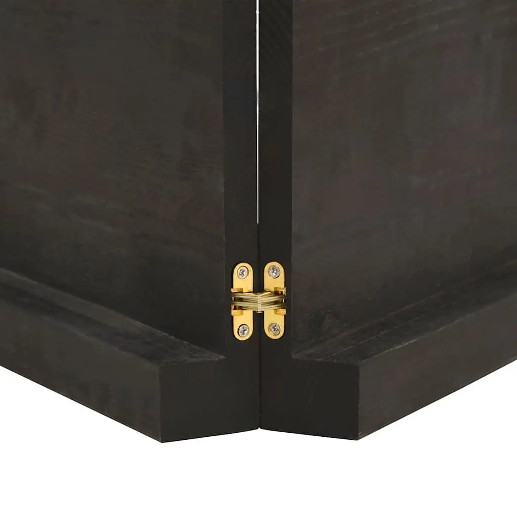Solid Oak Wood Table Top Live Edge Dark Brown 120x60cm Folding Replacement Board