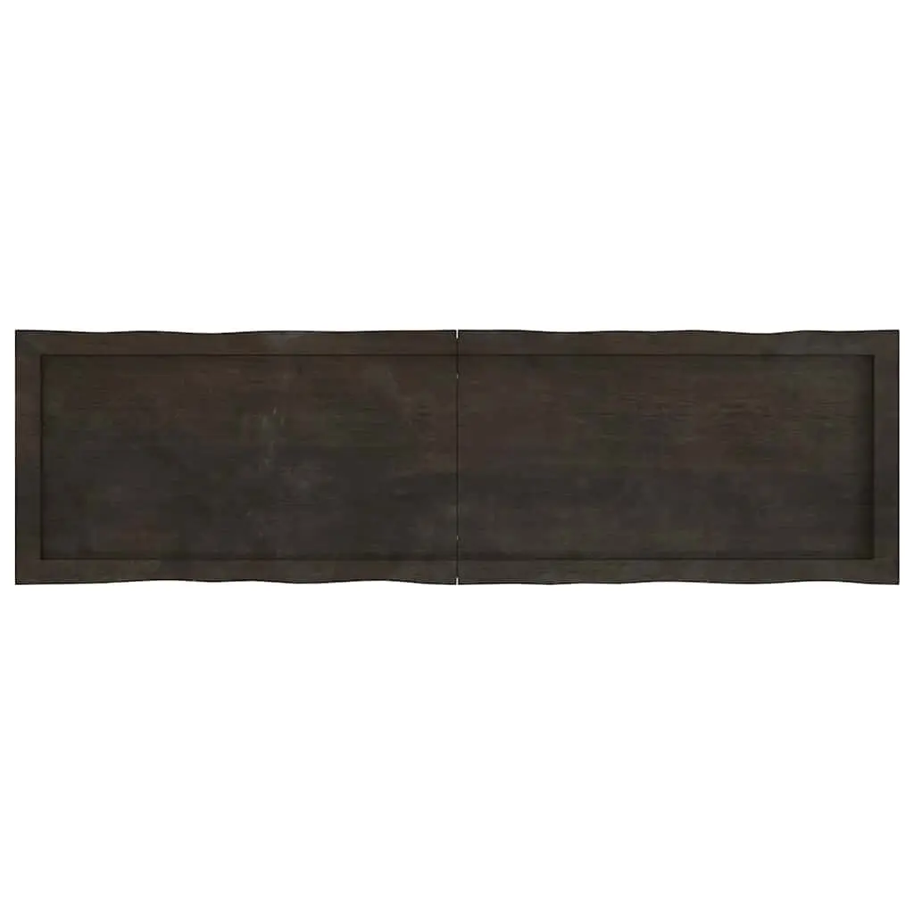 Solid Wood Table Top Folding Replacement Board 140x40cm Dark Brown Live Edge