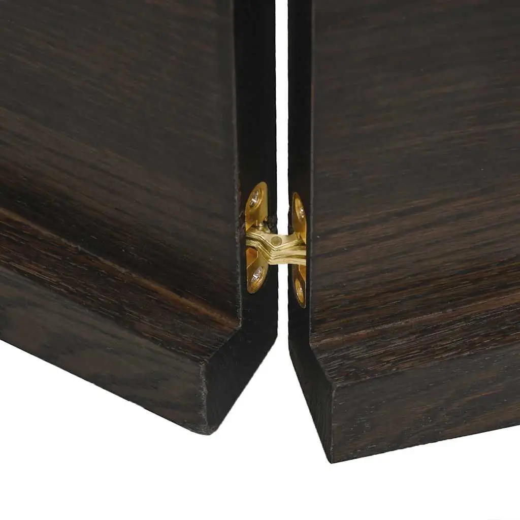 Solid Oak Wood Table Top Replacement 160x40cm Dark Brown Live Edge Foldable