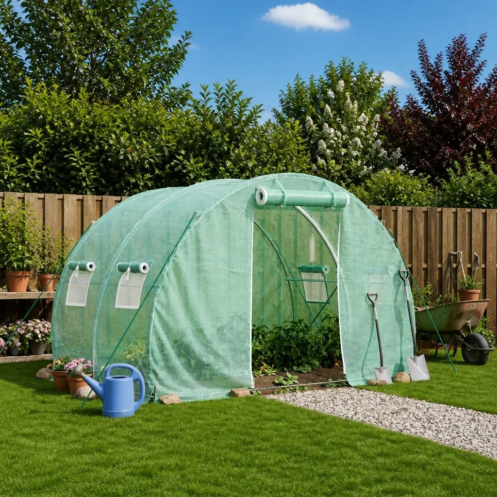 Greenhouse Steel Frame Green 3x2x2 m 6 m² Garden Plant House