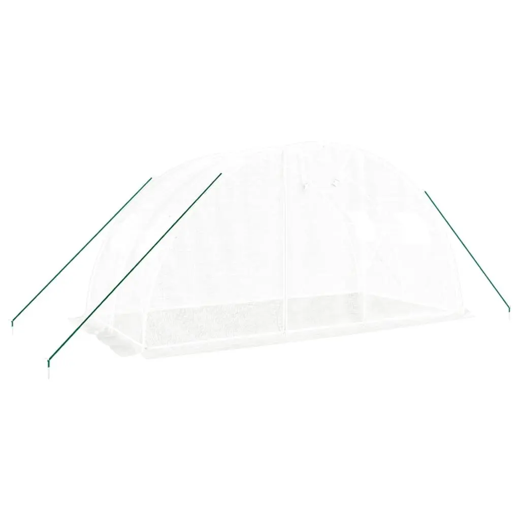 Greenhouse Steel Frame Garden Plant House 4x2x2 m White 8 m²