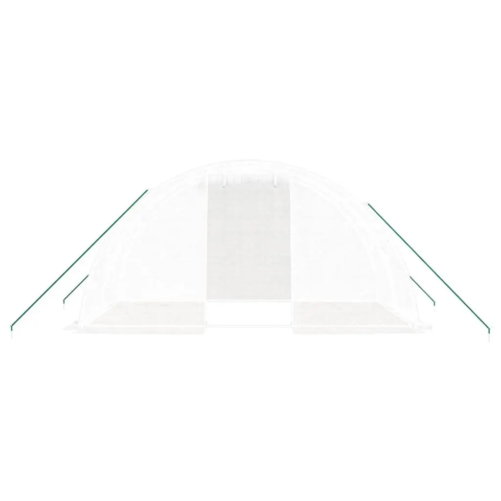 Greenhouse Steel Frame Garden Plant House 4x2x2 m White 8 m²