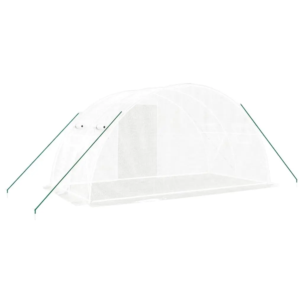 Greenhouse Steel Frame Garden Plant House 4x2x2 m White 8 m²