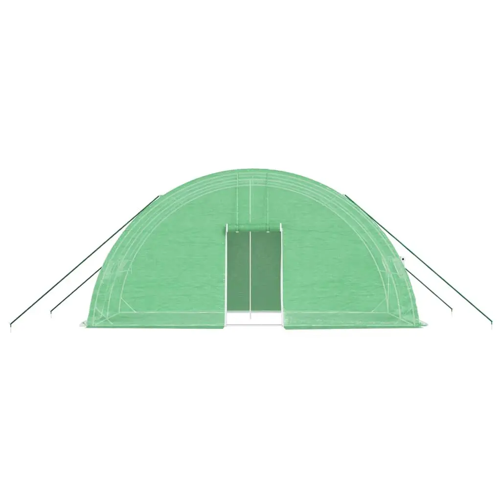 Greenhouse 6x2x2.85m PE Cover Steel Frame Garden Plant House 12m² Green