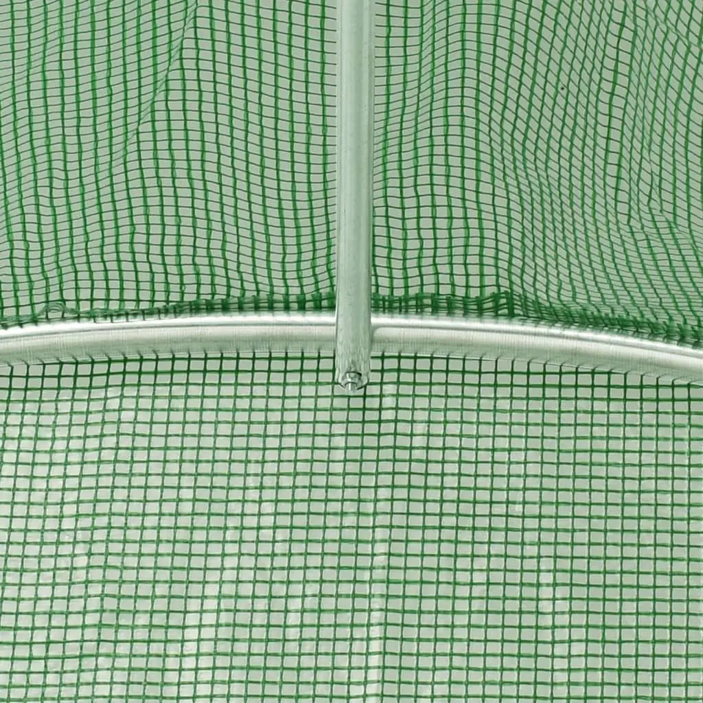 Greenhouse 6x2x2.85m PE Cover Steel Frame Garden Plant House 12m² Green