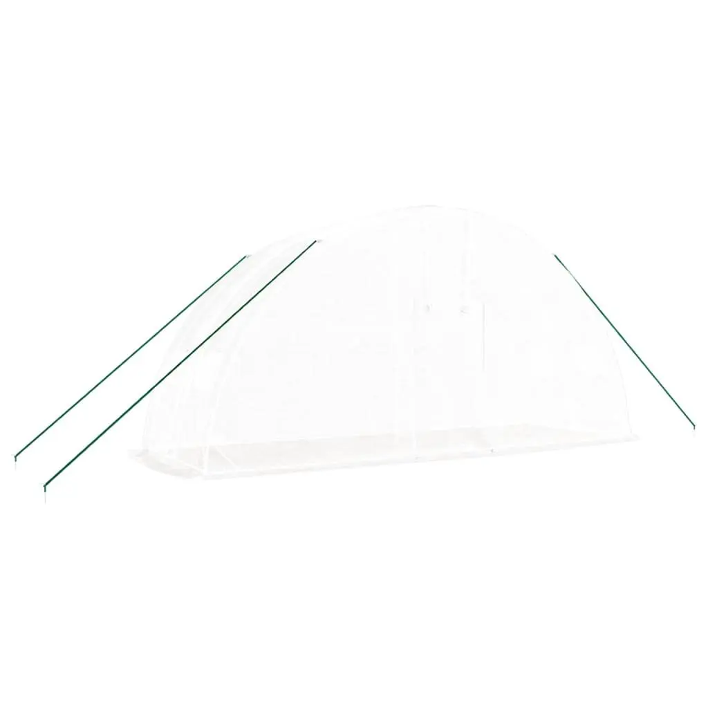 Greenhouse 12m² Steel Frame PE Cover 6x2x2.85m White