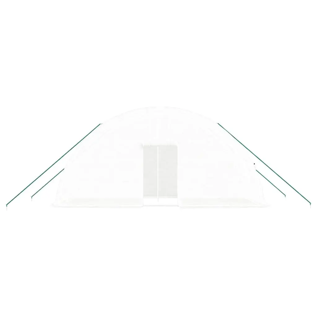 Greenhouse 12m² Steel Frame PE Cover 6x2x2.85m White