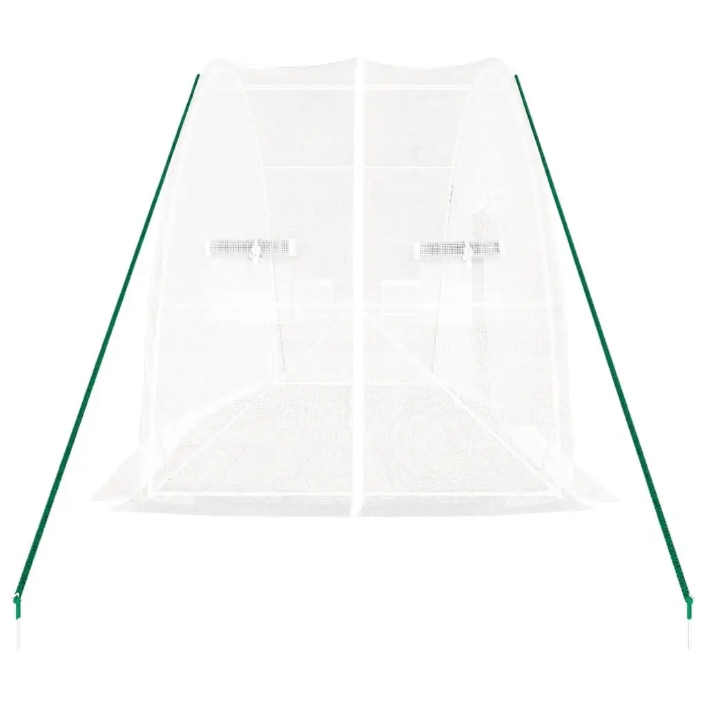 Greenhouse 12m² Steel Frame PE Cover 6x2x2.85m White