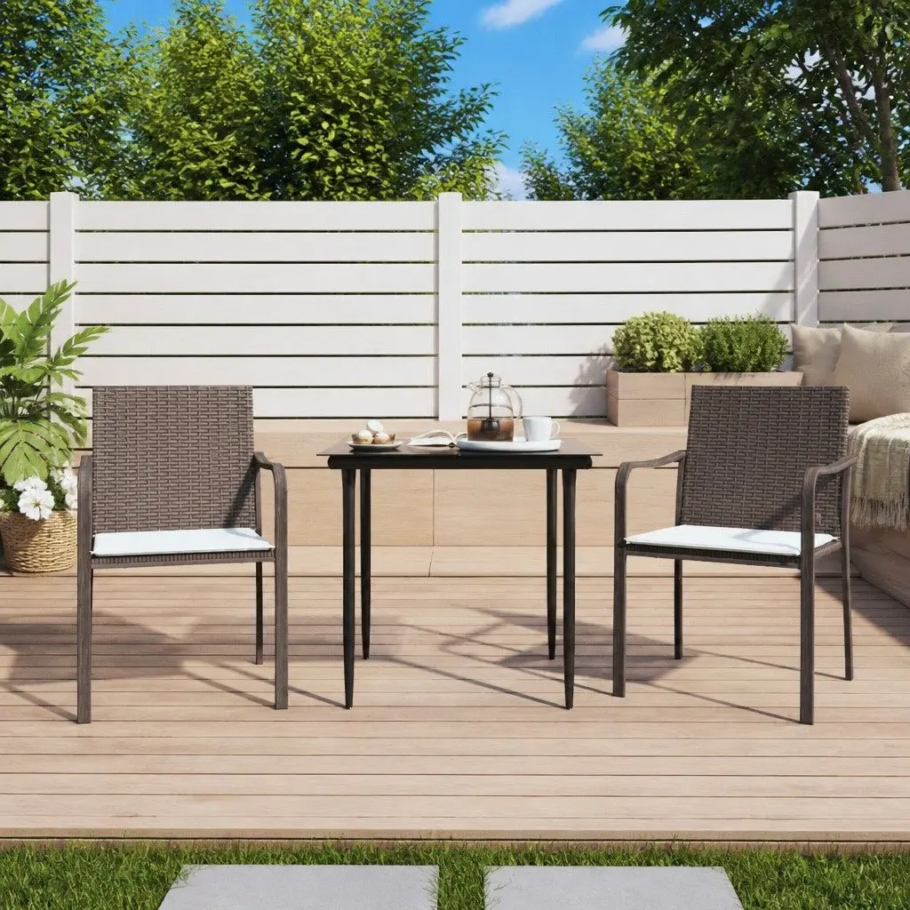 Outdoor Chairs Garden Patio Seating 56x59x84 cm Brown 2 Piece