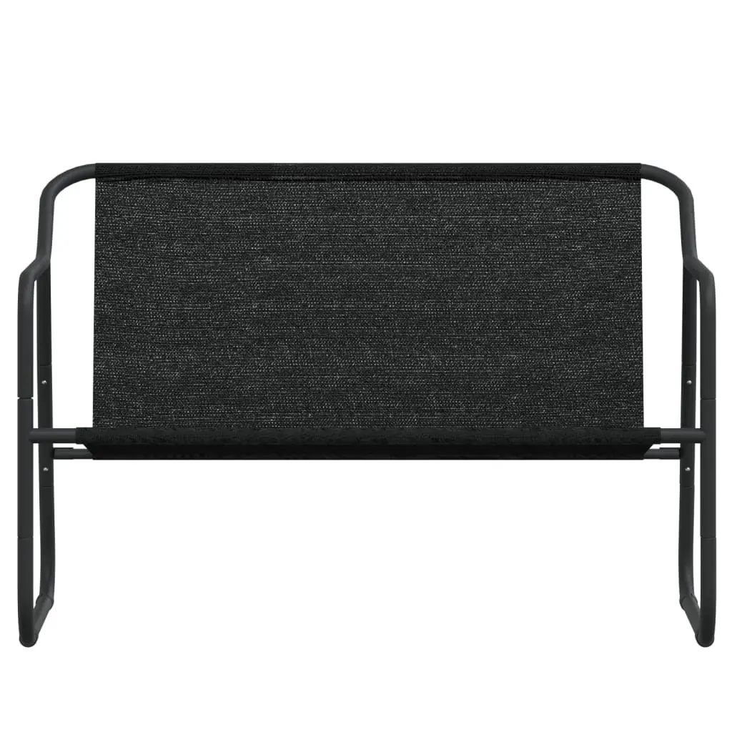Garden Bench 2-Seater Outdoor Seating Anthracite Steel Frame with Cushion