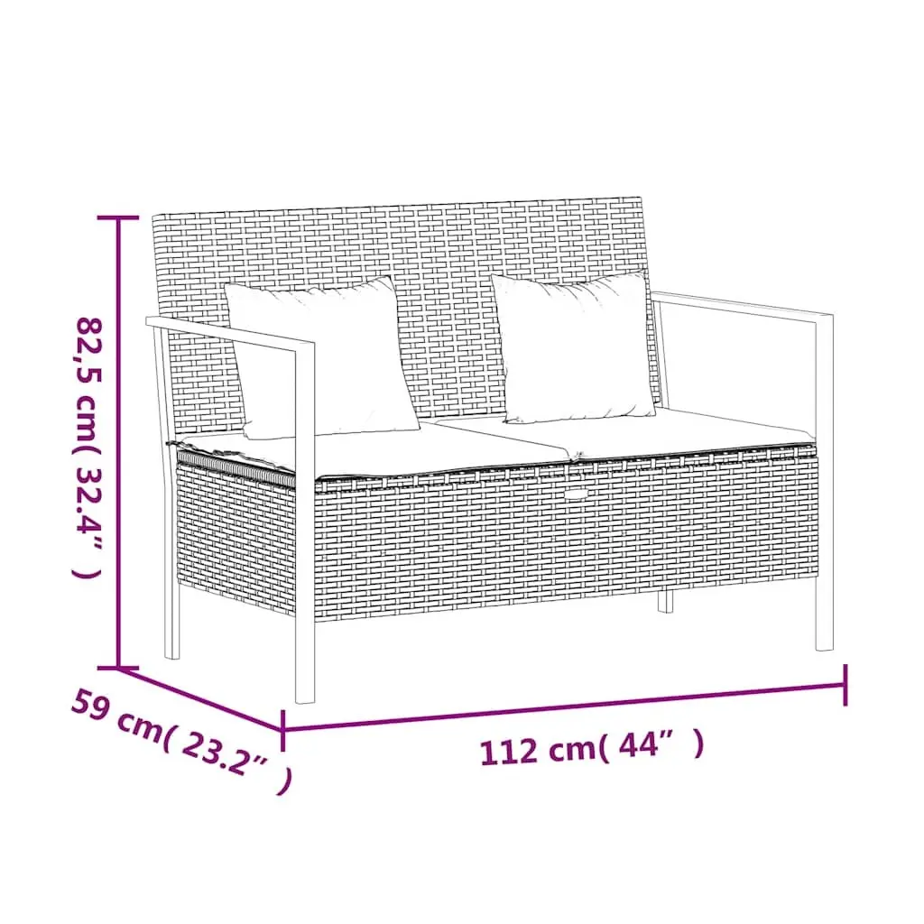 2-Seater Garden Bench with Storage Solutions