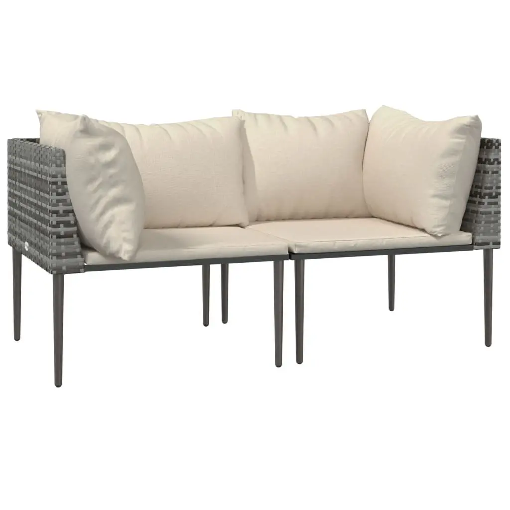 Outdoor Sectional Sofa Corner Set Modular Lounge 2 pcs Grey