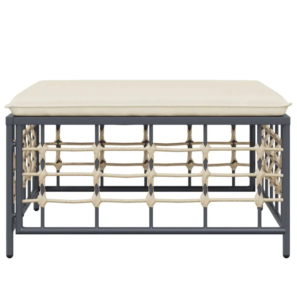 Garden Footstool Ottoman with Cushion
