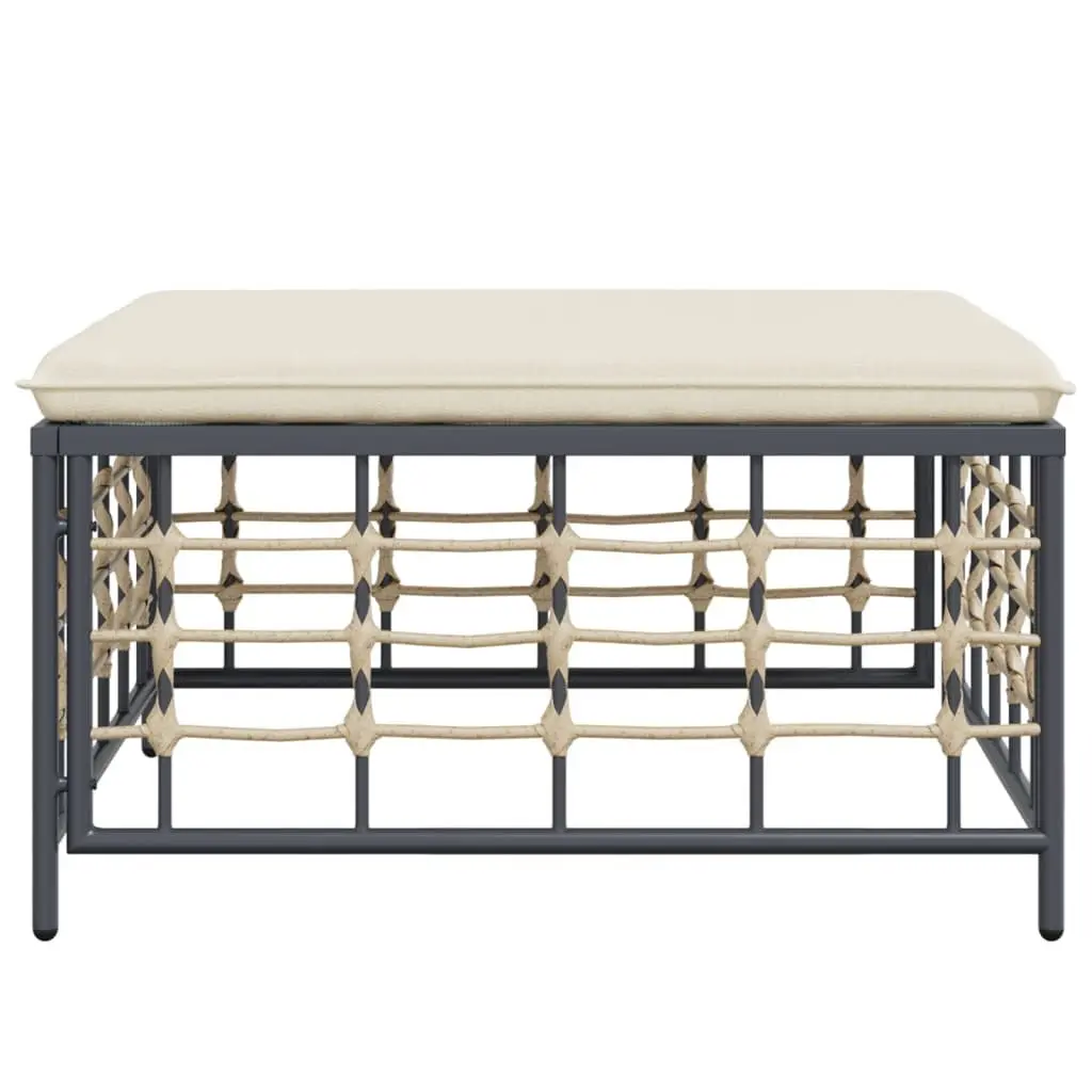 Garden Footstool Ottoman with Cushion