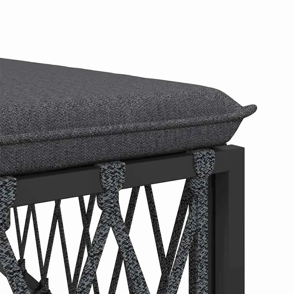 Outdoor Corner Sofa Garden Sectional Seating Anthracite Woven