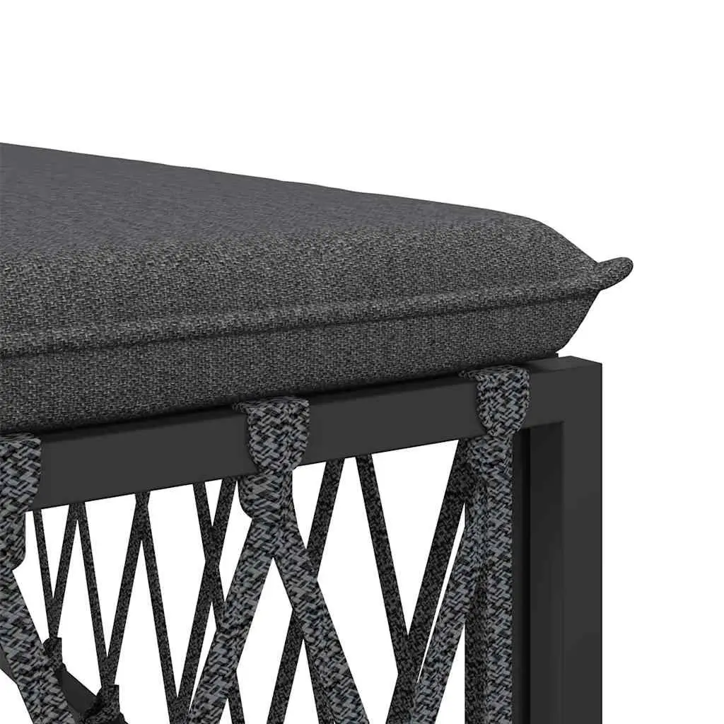 Garden Middle Sofa Modular Outdoor Sectional Unit Cushions Anthracite