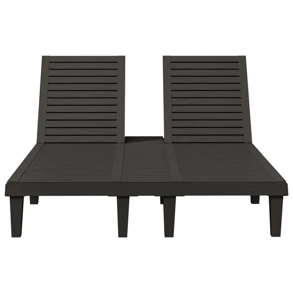 Double Sun Lounger in Black