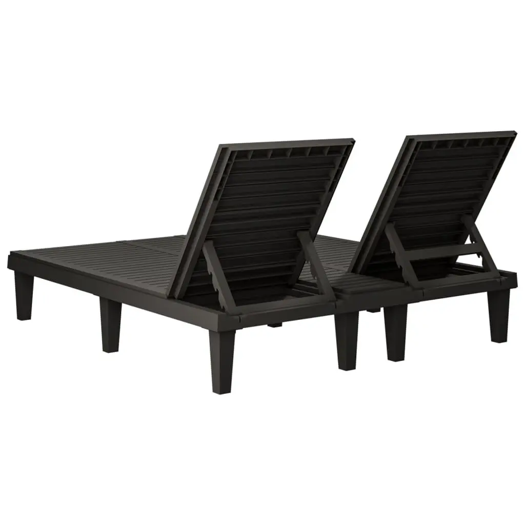Double Sun Lounger in Black