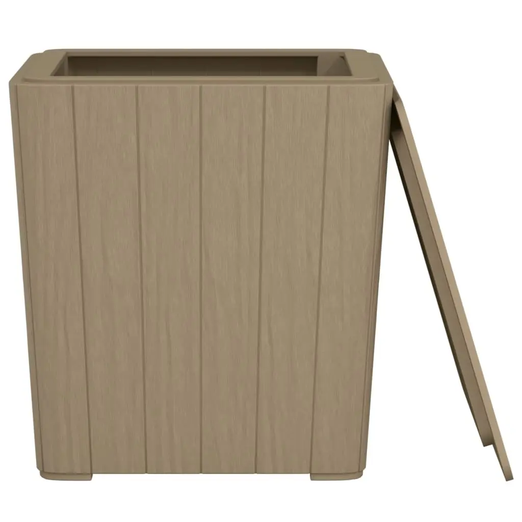Garden Storage Table Removable Lid Outdoor Furniture Brown