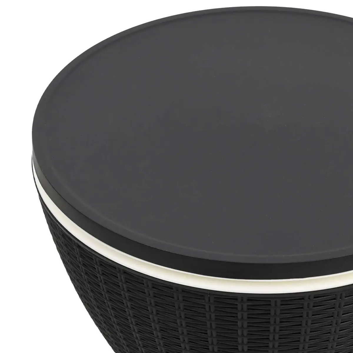 3-in-1 Ice Cooler Table Outdoor Beverage Cooler Cocktail Coffee Table Black