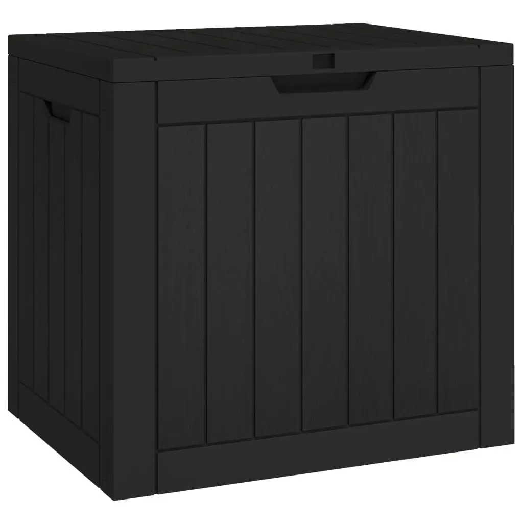 Garden Storage Box Outdoor Furniture 118L Black Polypropylene
