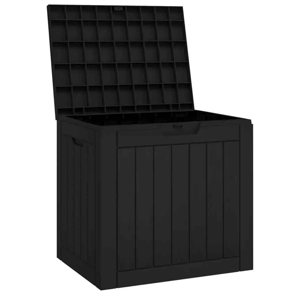 Garden Storage Box Outdoor Furniture 118L Black Polypropylene