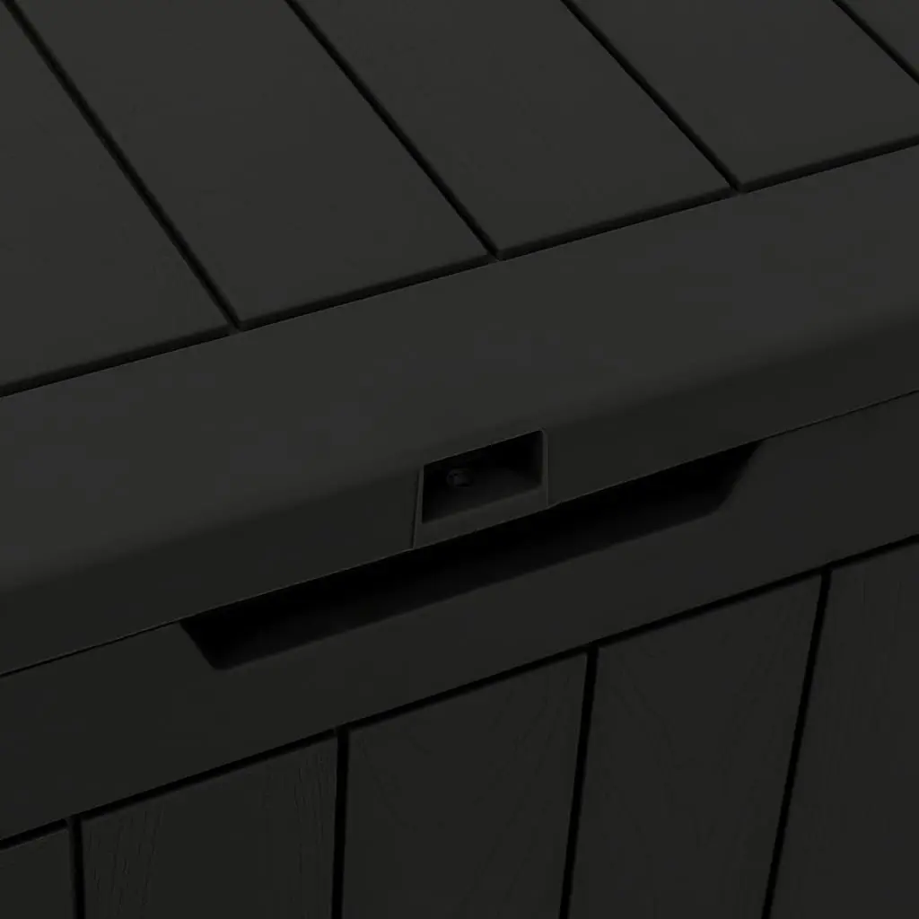 Garden Storage Box Outdoor Furniture 118L Black Polypropylene