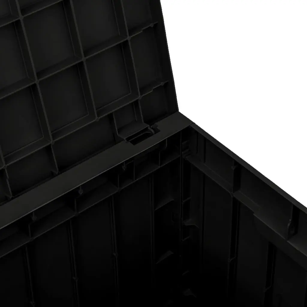Garden Storage Box Outdoor Furniture 118L Black Polypropylene
