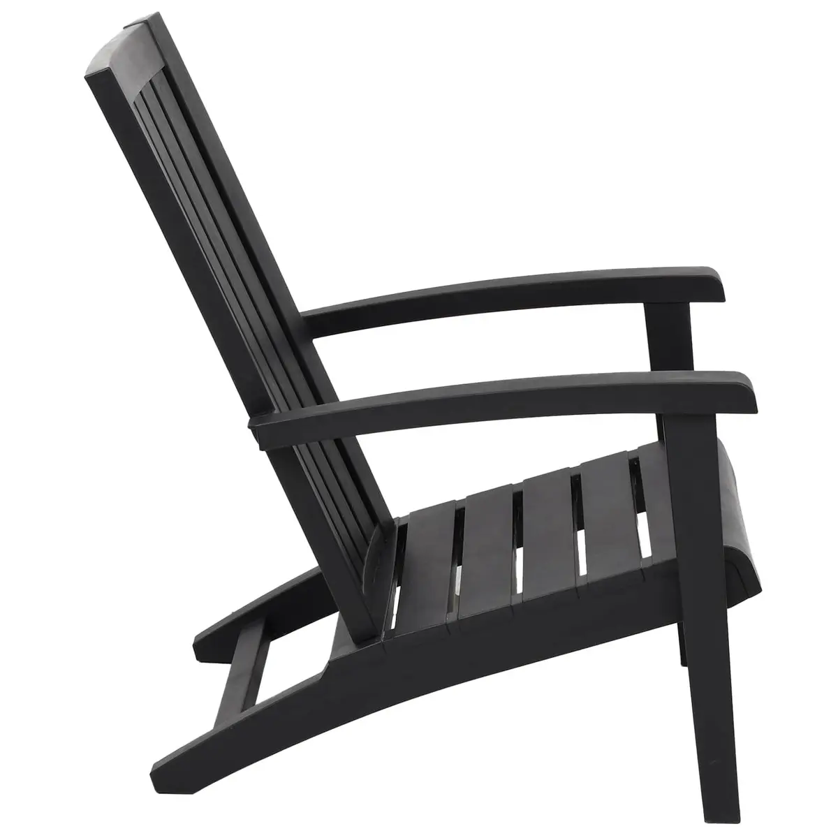 Adirondack Chair Outdoor Lounge Seating Garden Patio Deck Black