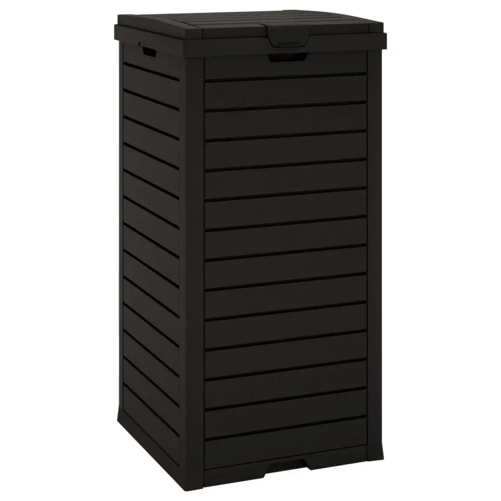 Outdoor Garbage Bin Double Lid 41x41x86cm Black 118L