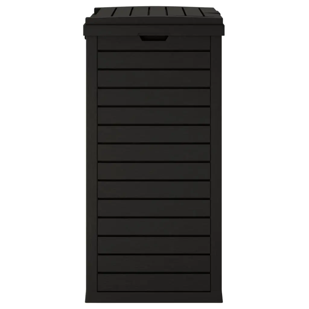 Outdoor Garbage Bin Double Lid 41x41x86cm Black 118L