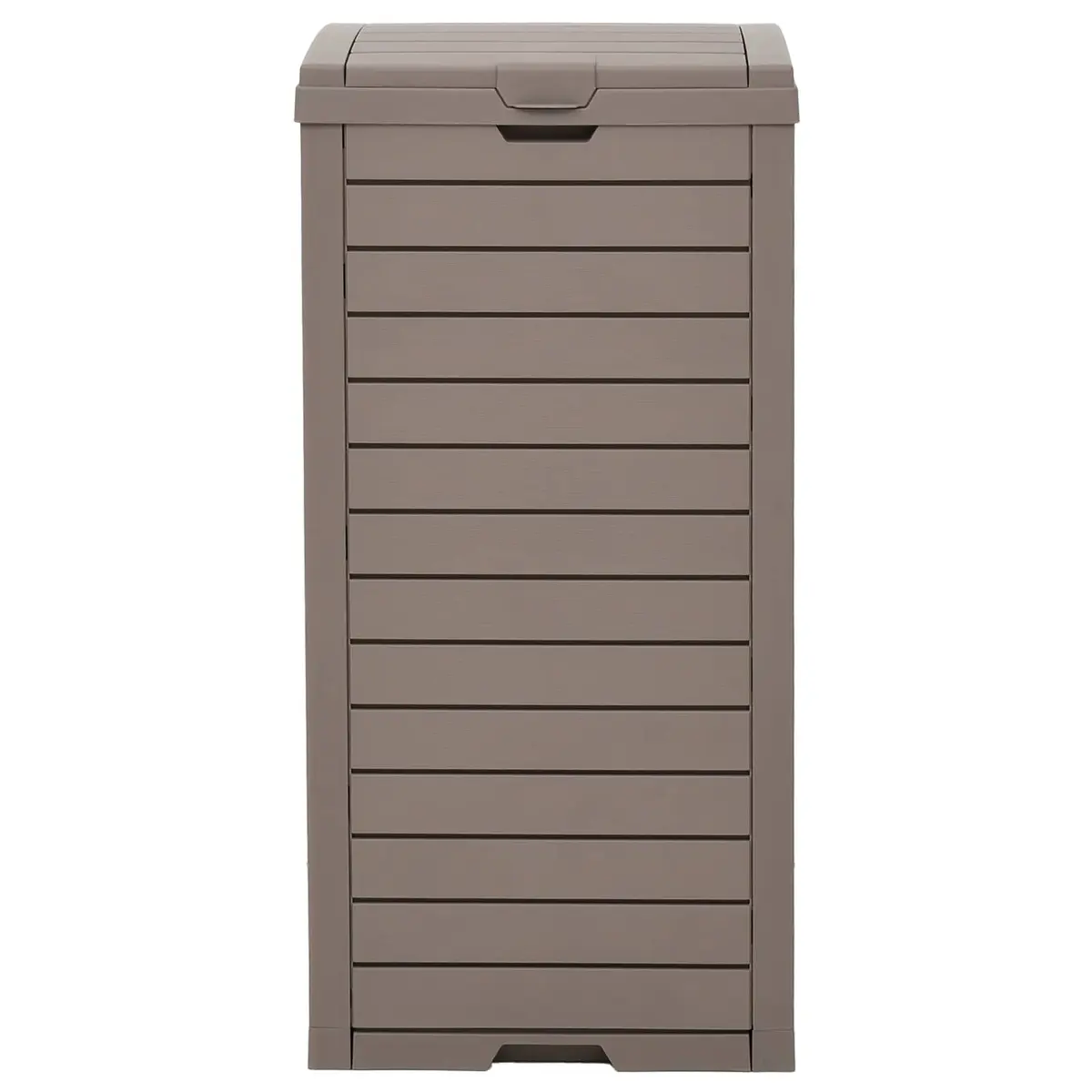 Outdoor Garbage Bin 118L Brown Double Lid Waste Container Polypropylene