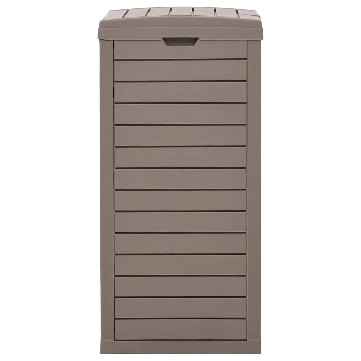 Outdoor Garbage Bin 118L Brown Double Lid Waste Container Polypropylene