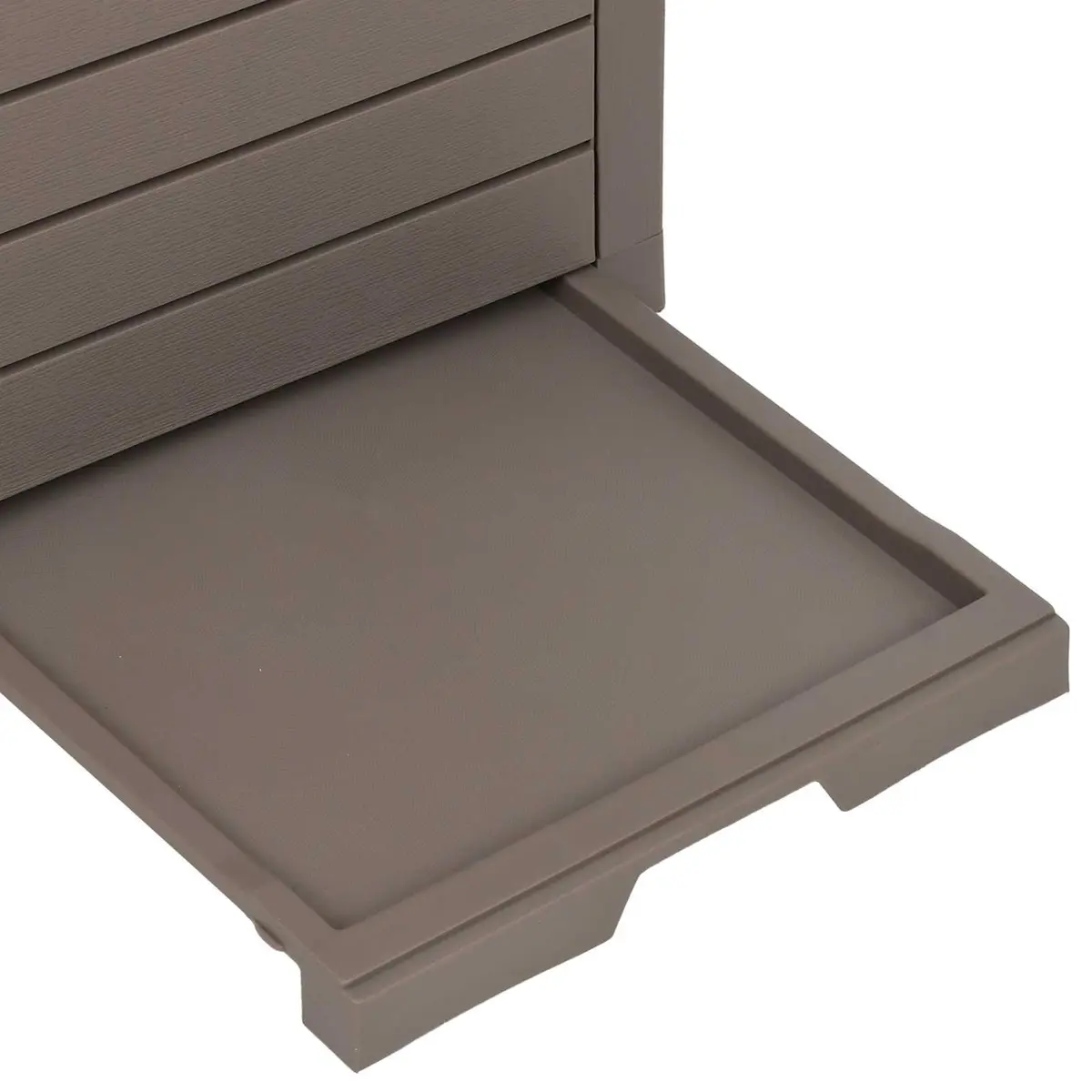 Outdoor Garbage Bin 118L Brown Double Lid Waste Container Polypropylene
