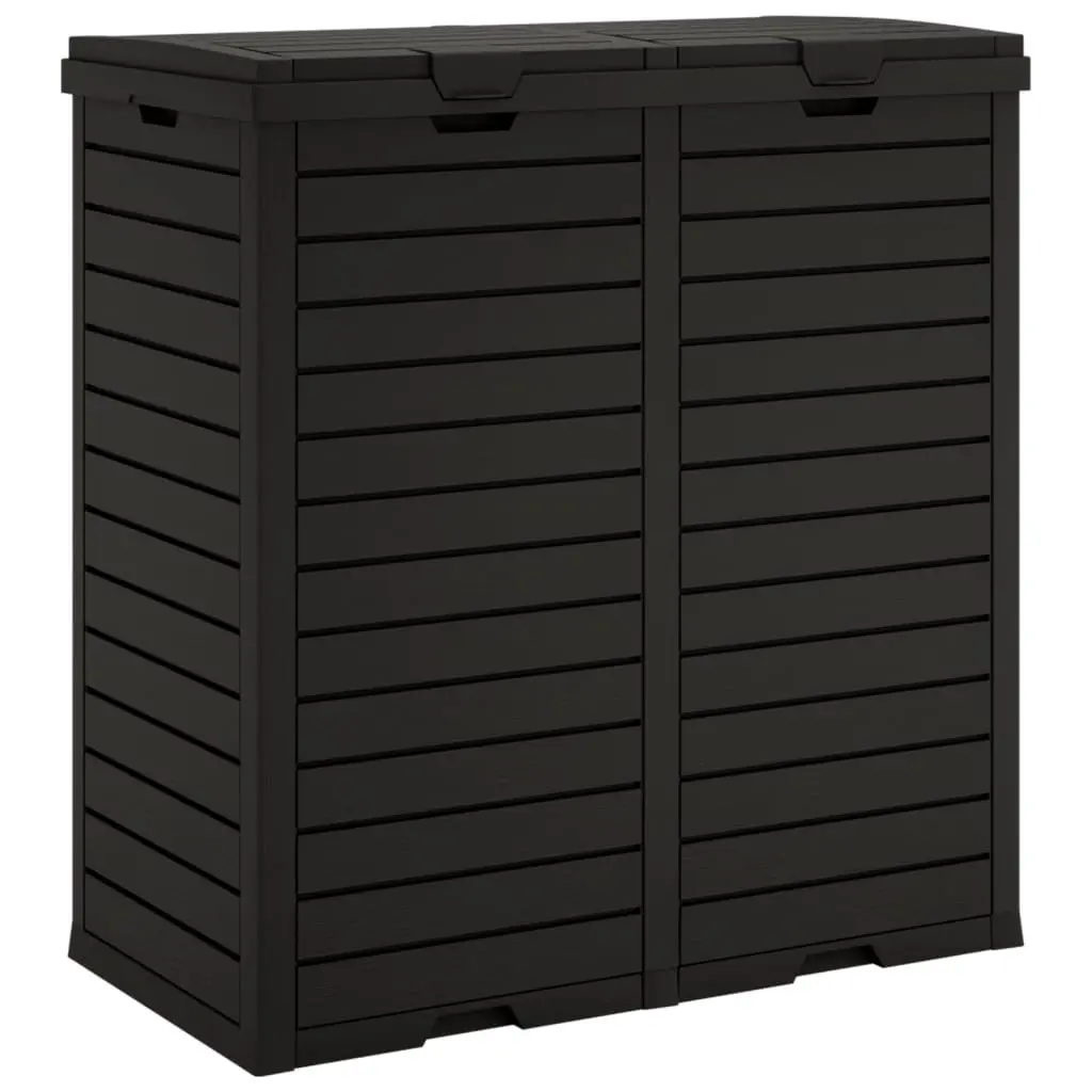 Outdoor Garbage Bin Waste Containment Large Capacity 230L Black Double Lid