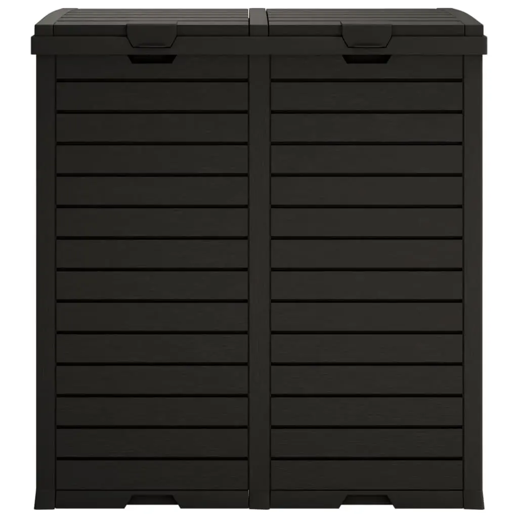 Outdoor Garbage Bin Waste Containment Large Capacity 230L Black Double Lid