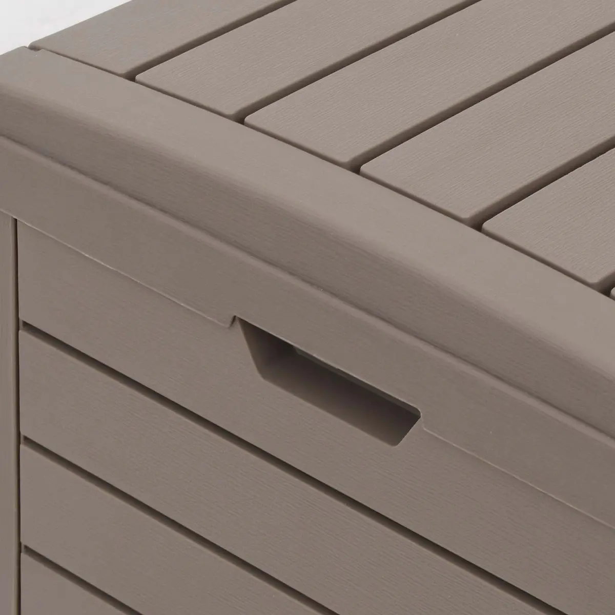 Outdoor Waste Container Double Lid 230L Capacity 78x41x86cm Light Brown