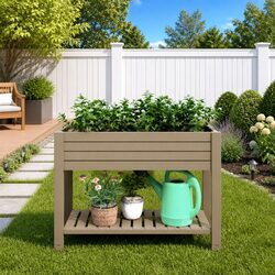 Raised Garden Bed Planter Box 110x45x79cm Self-Watering Outdoor Patio Balcony