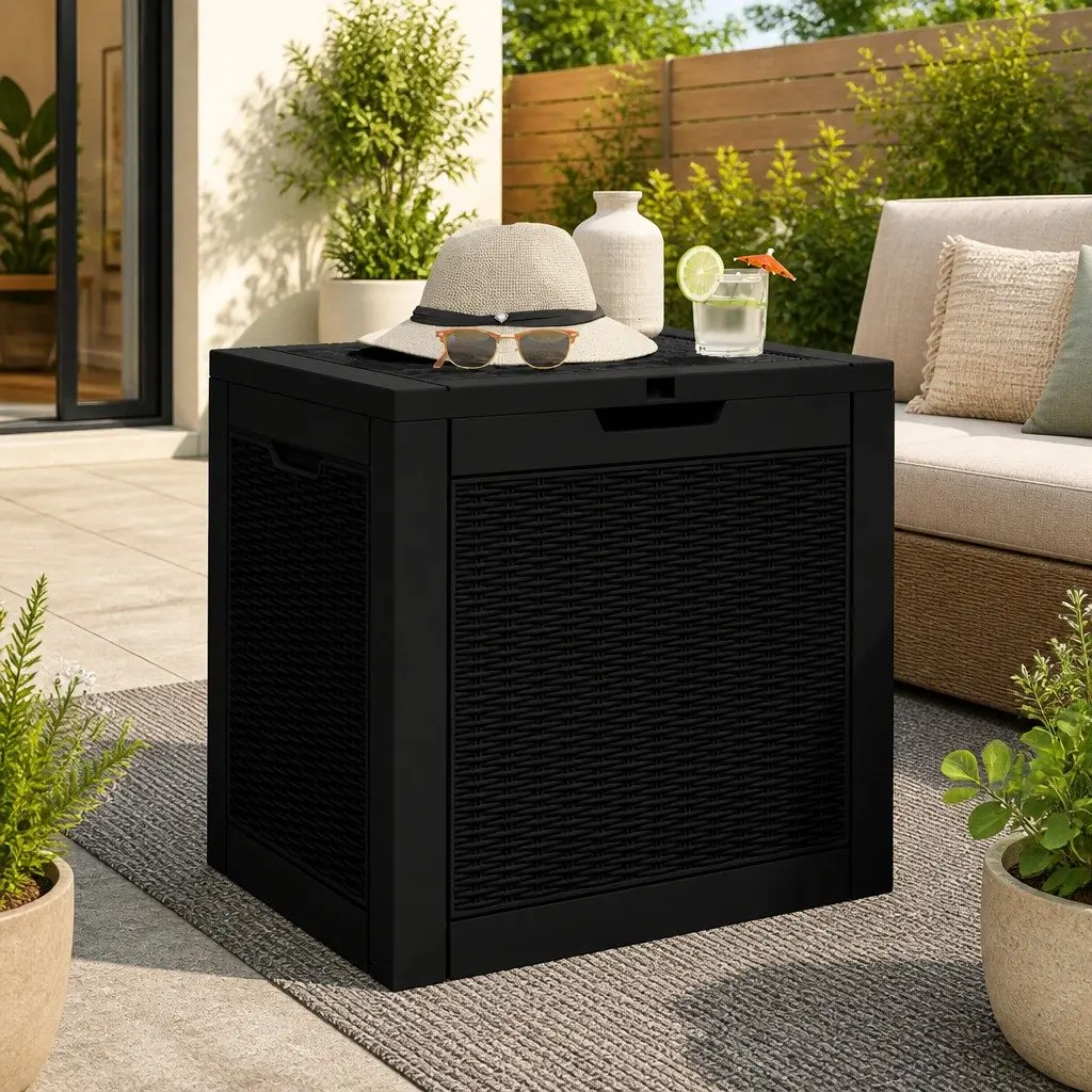 Black Storage Box for Gardens