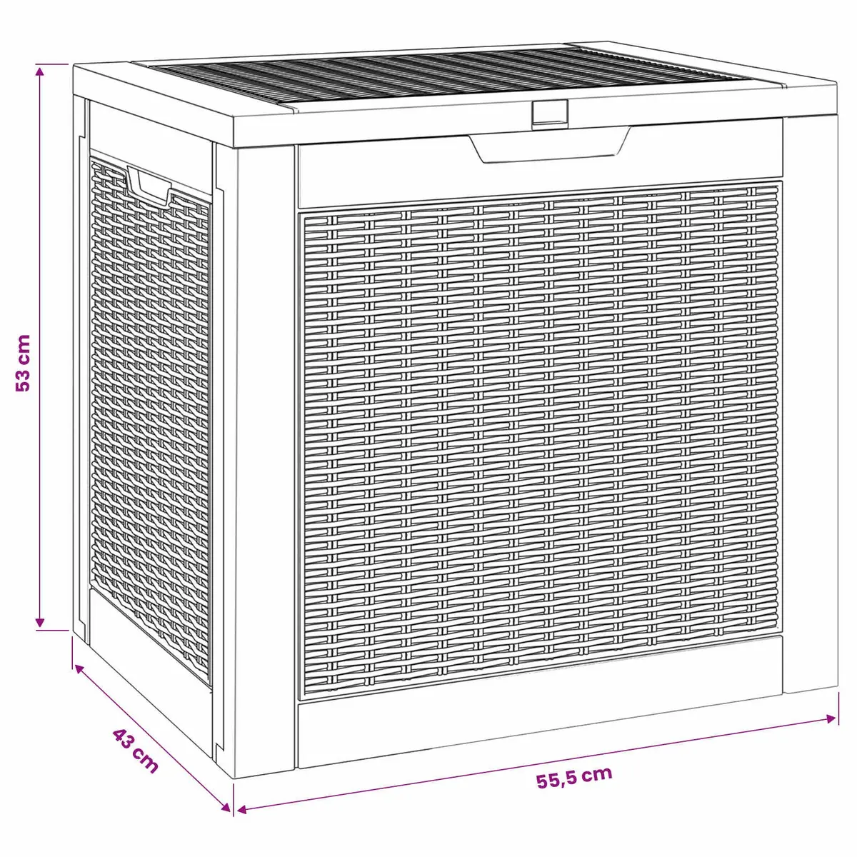 Black Storage Box for Gardens