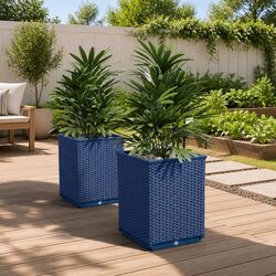 Value-Driven Grey Planters - Set of 2 for Garden Use