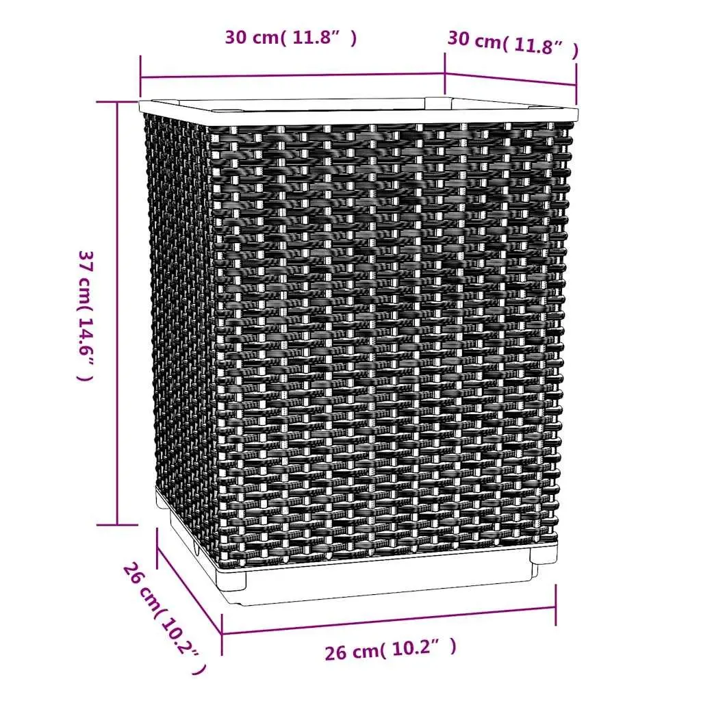 Grey Planters Outdoor Decorative 30x30x37cm Set of 2