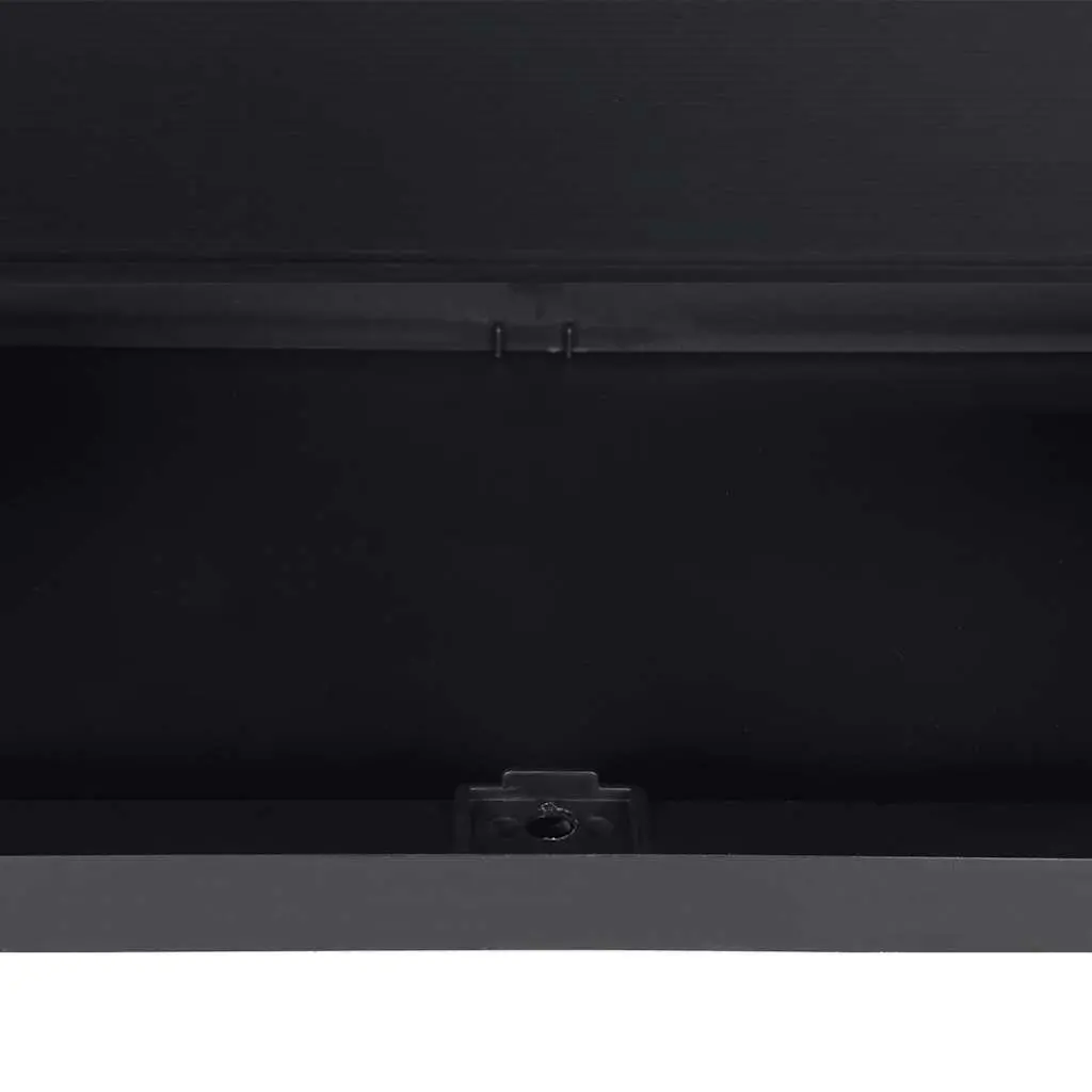 Outdoor Storage Cabinet Lockable Grey Black 65x37x165cm Garden Cupboard